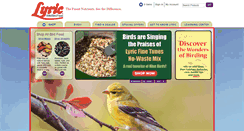 Desktop Screenshot of lyricbirdfood.com